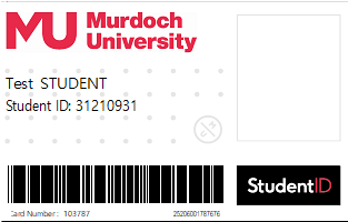 Sample student ID card