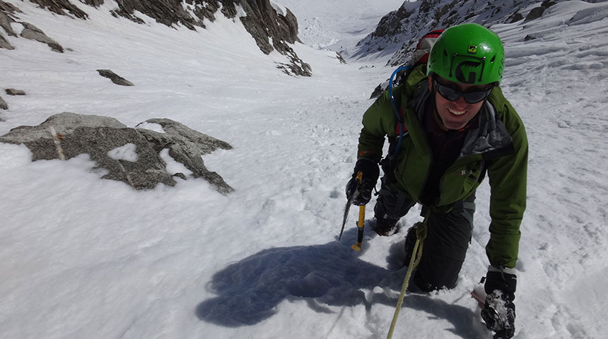 Andrew ice climbing