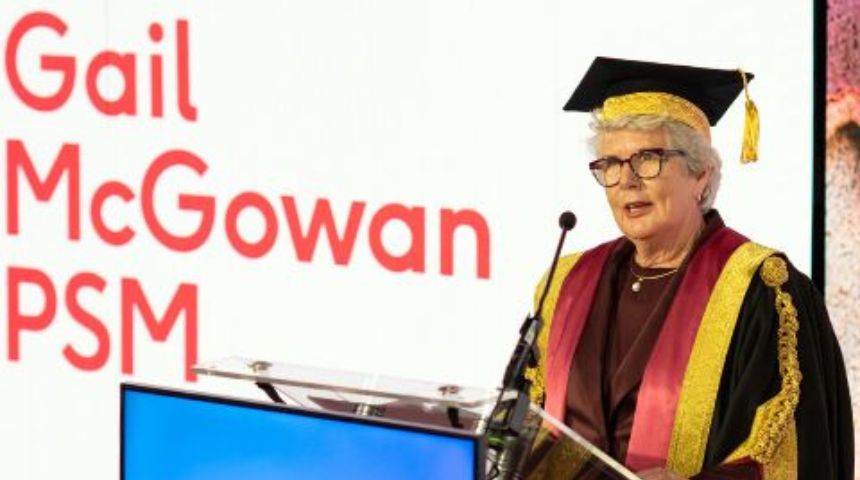 Chancellor Gail McGowan at her Investiture