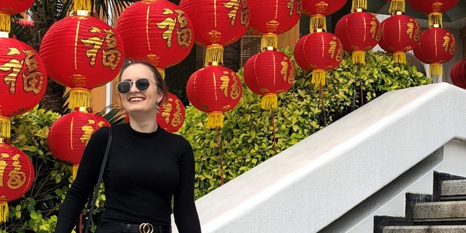 Murdoch University student Chelsea Lee Lee who went on exchange to the City University of Hong Kong as part of the Columbo Plan