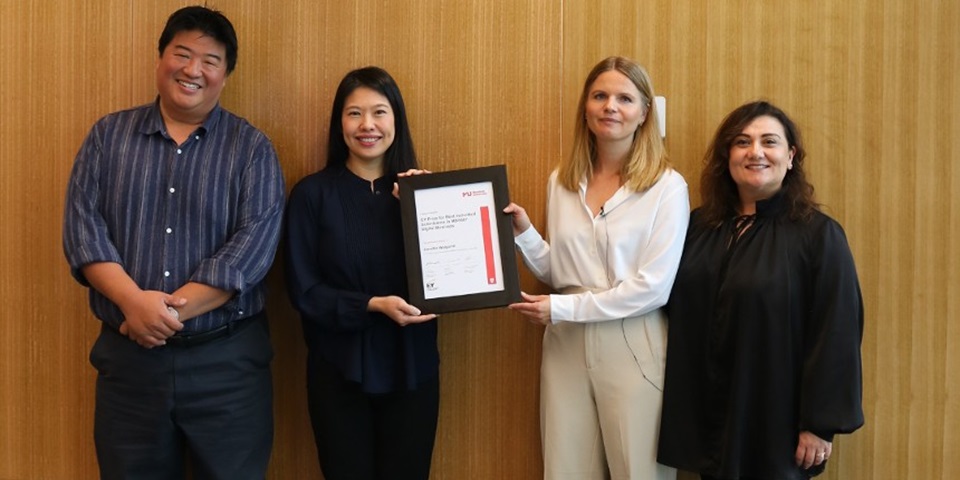 Left to right: Dr Kenneth Yay, Sheryl Goh, Jennifer Weigandt, Antonia Girardi
