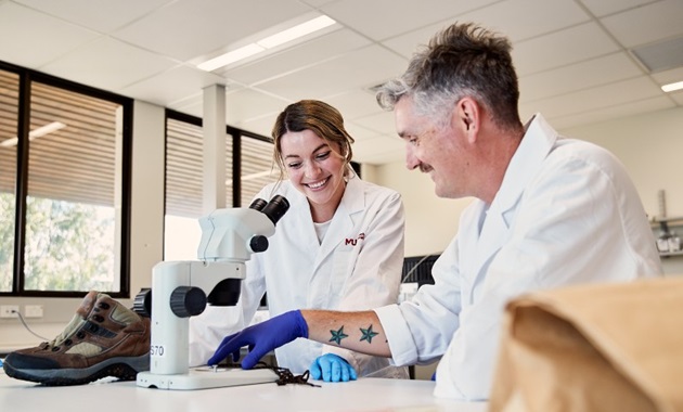 Murdoch student examines forensic evidence