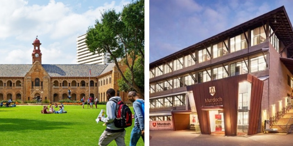 University Pretoria campus and Murdoch University chancellery building
