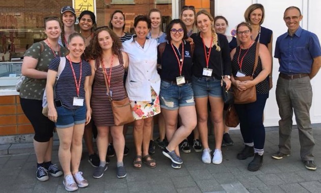 Murdoch students visit a farm in Europe