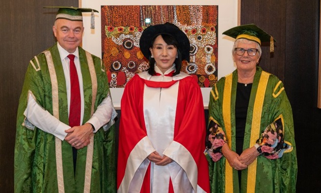 Murdoch University Vice Chancellor Professor Andrew Deeks, Her Majesty The Queen Mother of Bhutan, Tseyring Pem Wangchuck, Murdoch University Chancellor Gail McGowan PSM