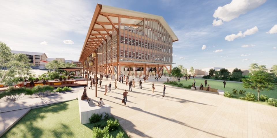 An artist's impression of the new academic building