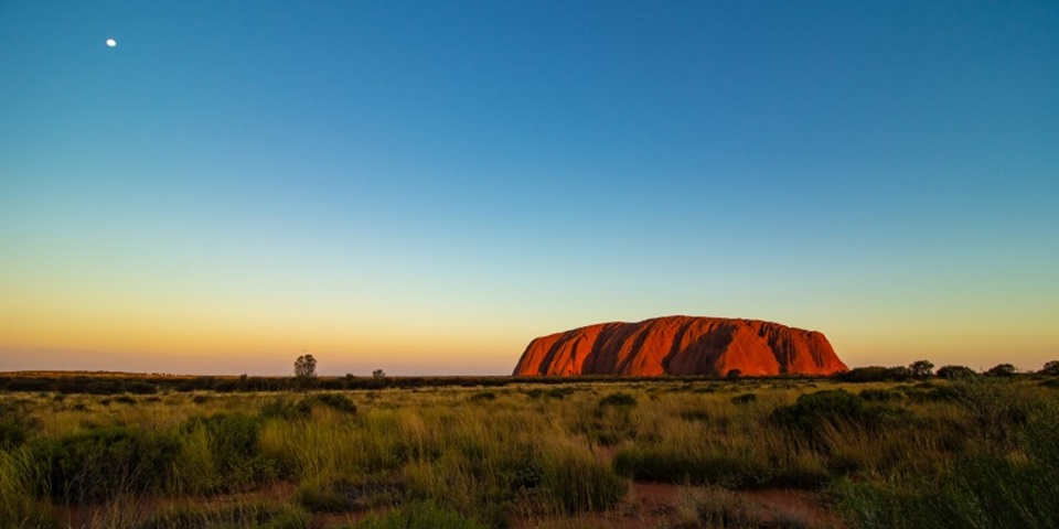 Uluru rock at sunset