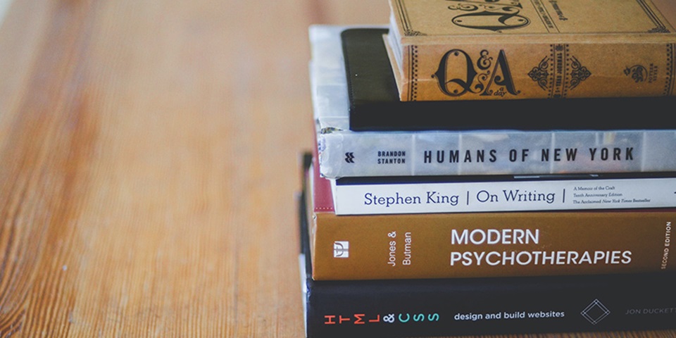 Pile of books feature Pile of books