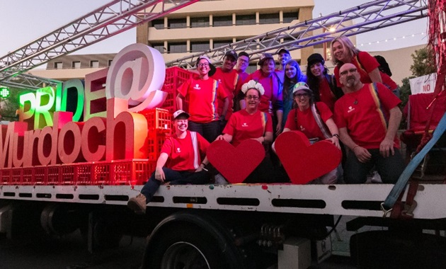 The Murdoch University float at the Pride Festival