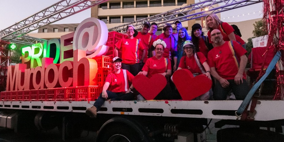 The Murdoch University float at the Pride Festival
