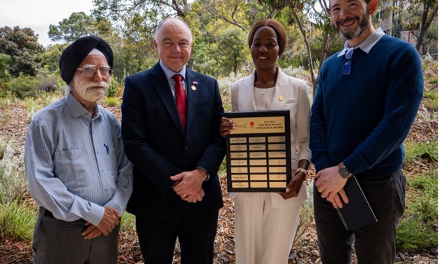 Professor Pritam Singh, Vice Chancellor Professor Andrew Deeks, Tina Phiri, Professor Aleksander Nikoloski