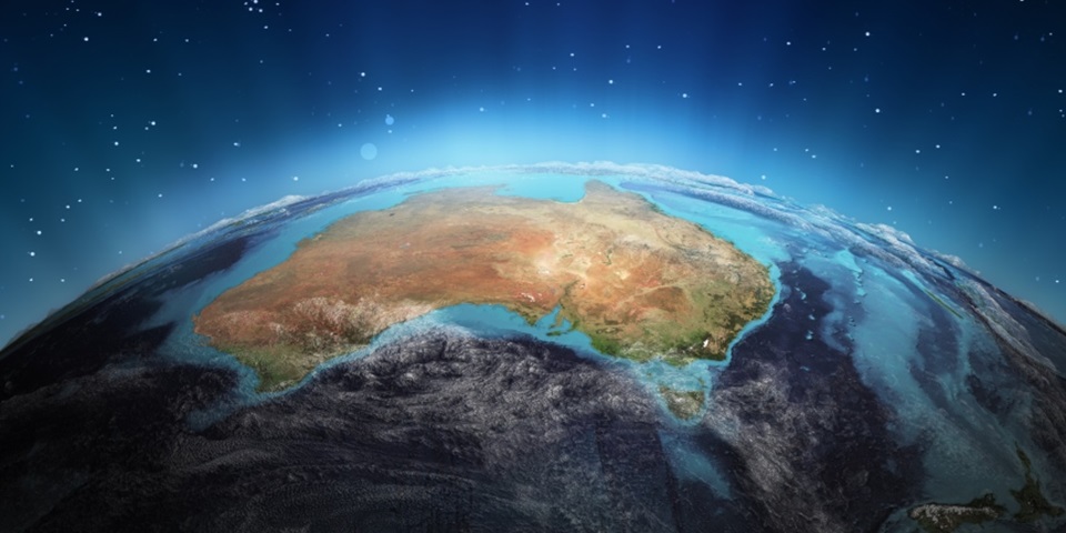 image of Australia from space
