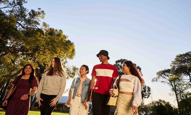 Students walking together