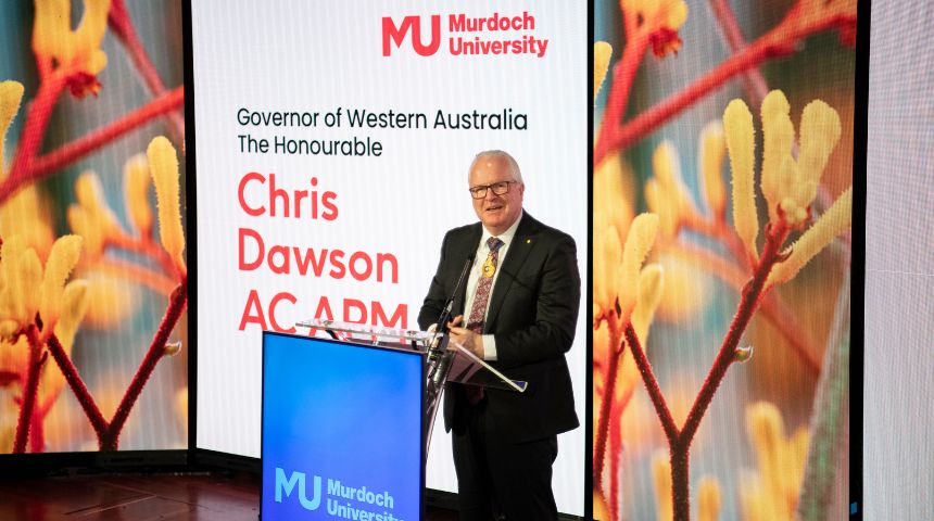 The Hon. Chris Dawson at Murdoch Chancellor Investiture