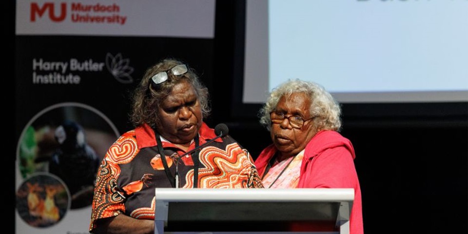 Lena Long and Caroline Long (Birriliburu Rangers): Right Way Science Projects on the Birriliburu Indigenous Protected Area. Picture by Viewfinder Photography