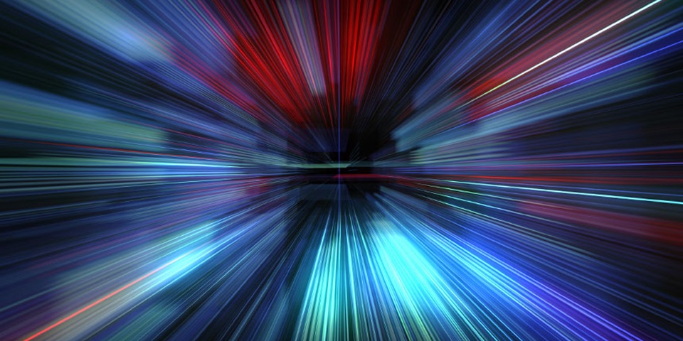 Warp Drive Image of warp speed through space